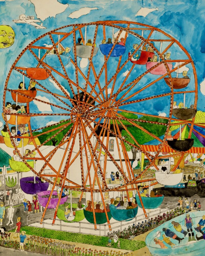 Franz von Saalfeld, untitled, Ink and watercolor on paper, 60x80cm, undated - credits Axel Schneider